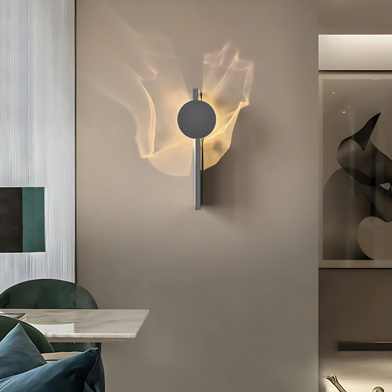 Welle | Nordische, moderne, minimalistische Wandleuchte aus Edelstahl für stimmungsvolle Beleuchtung